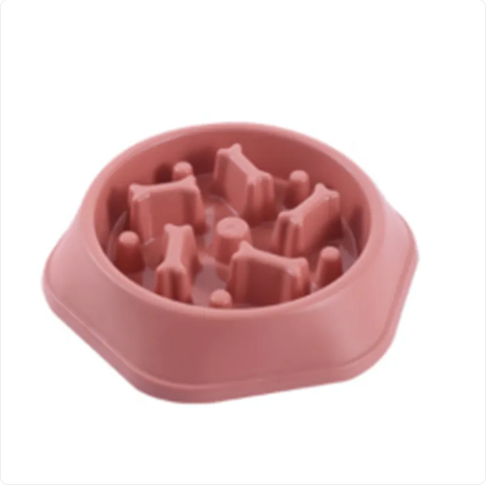 Slow feeder bowl for dogs, red
