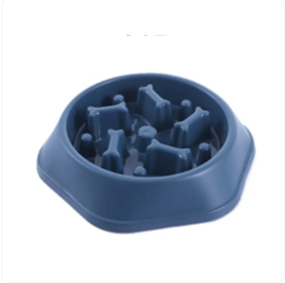 Slow feeder bowl for dogs, blue