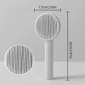 Self-cleaning slicker brush, gray