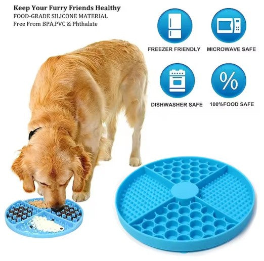 Suction slow feeder lick mat for cats and dogs