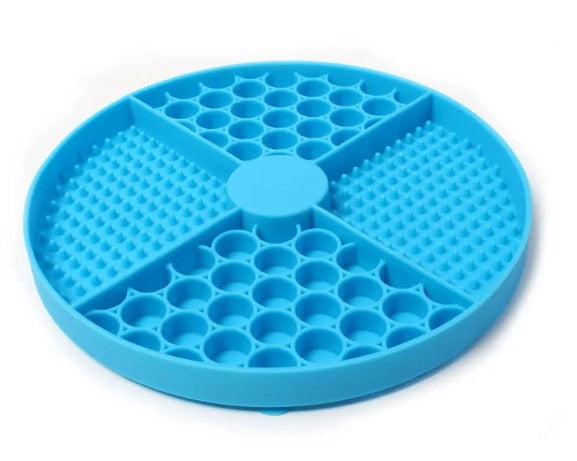 Suction slow feeder lick mat, blue